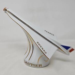 GAUTIER COGNAC WHITE AIR FRANCE CONCORD LIMOGES FRANCE PORCELAIN DECANTER READ